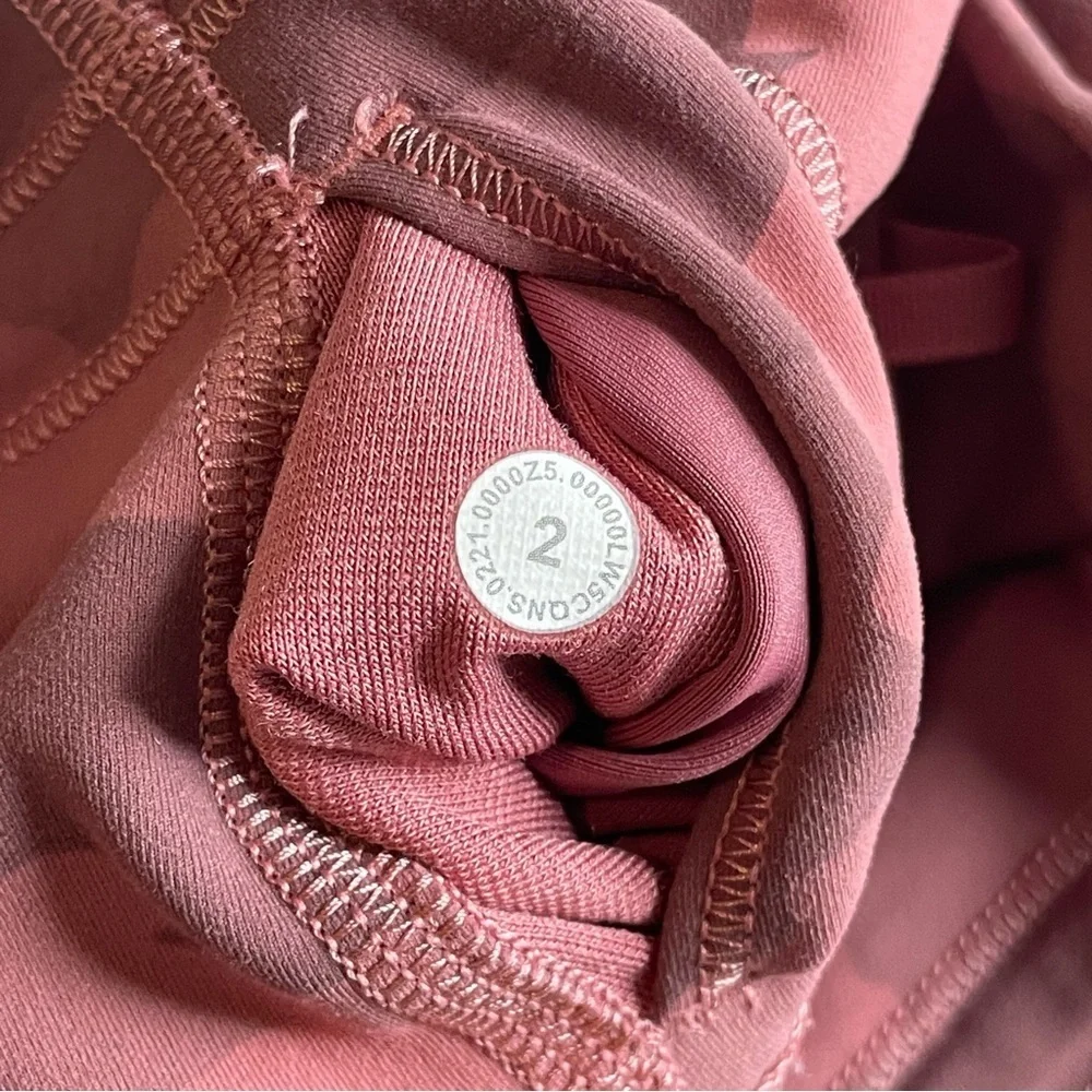 Lululemon Athletica Pink and Brown Leggings with Stretchy Fit